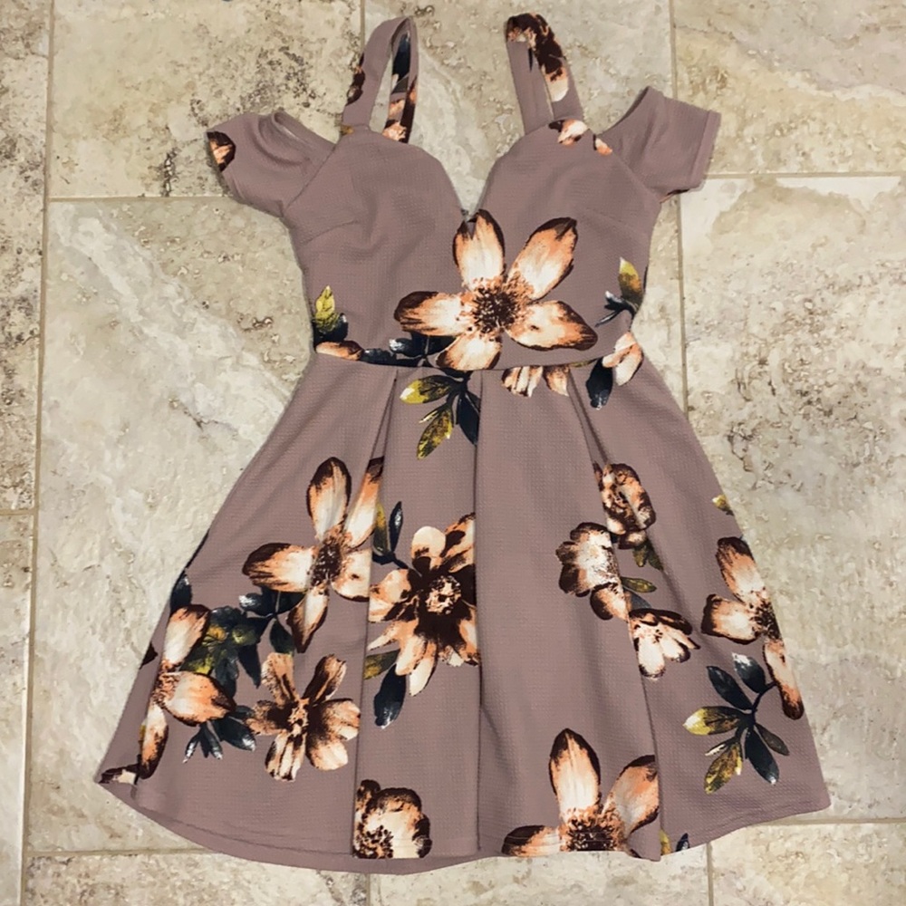 Purple floral dress